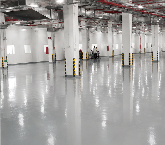 东莞市奋达科技有限公司防静电环氧地坪项目现场