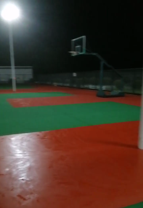 Outdoor acrylic sports court installation by TUTR